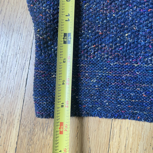 Hidden Forest Market Womens Sweater Sz M Blue Rainbow Metallic Thread Cropped - Picture 5 of 6